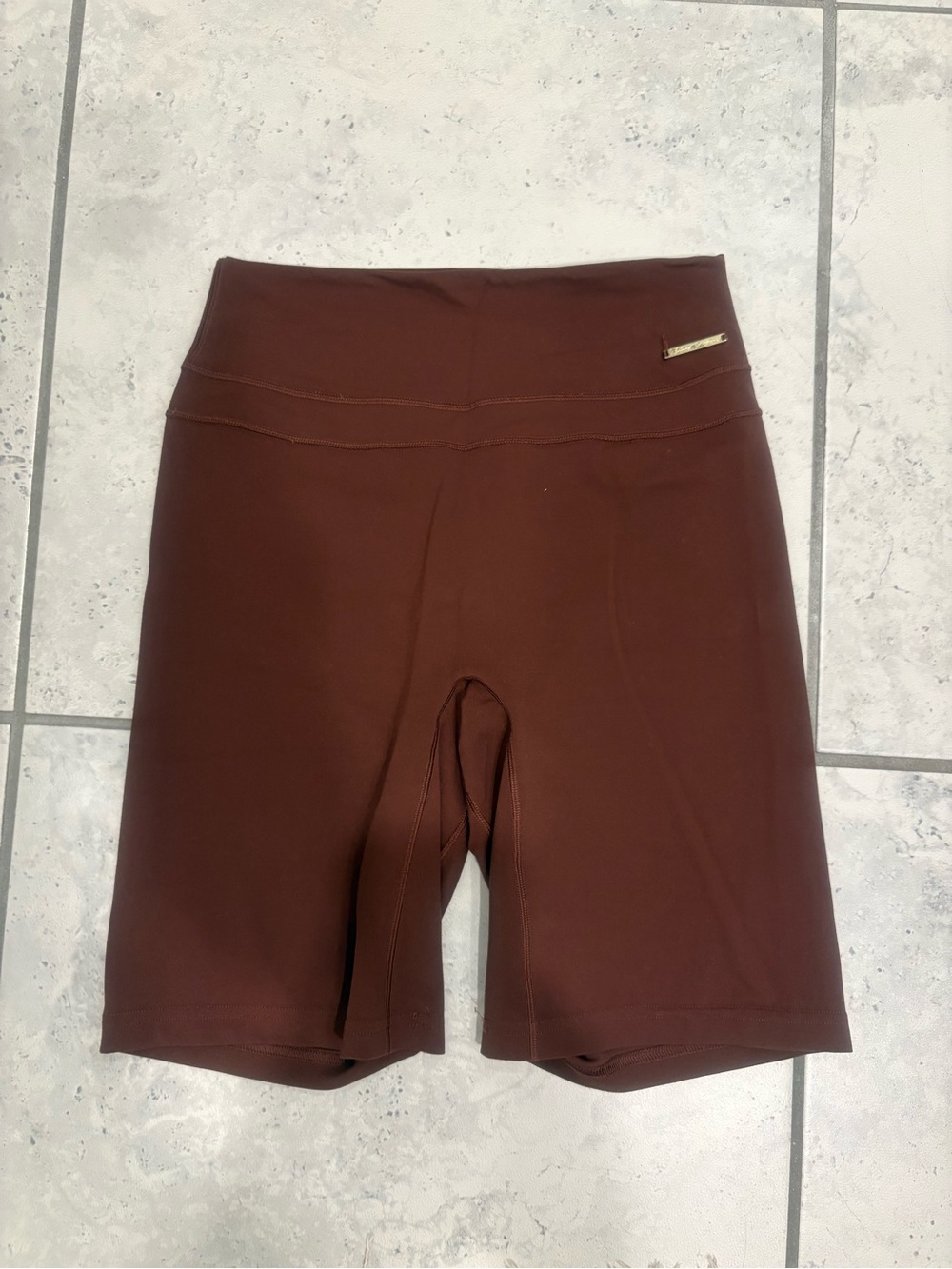Gymshark High-Rise Bike Shorts in Chocolate Brown